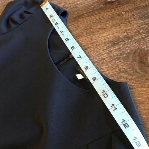 J. CREW Woven Black Peplum Dress Short sleeve - Picture 4 of 6